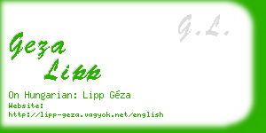 geza lipp business card