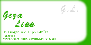 geza lipp business card